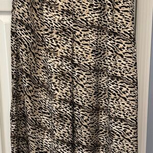 Animal Print palazzo pants in Black and Cream